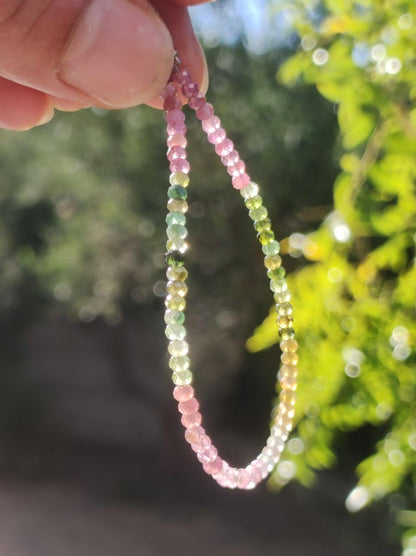 Turmalin bunt AAA - Edelstein Armband 3mm Perlen Heilstein Energie Natur Echt Rarität Unikat Selten Schmuck Frau Mann Er Sie Mutter Geschenk - Art of Nature Berlin