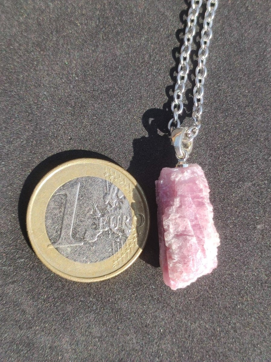 Turmalin pink / rosa + 925 Sterling Silber Öse Edelstein Kette Anhänger Natur Heilstein Kristall Geschenk Mann Frau Mutter Er Sie Freundin - Art of Nature Berlin