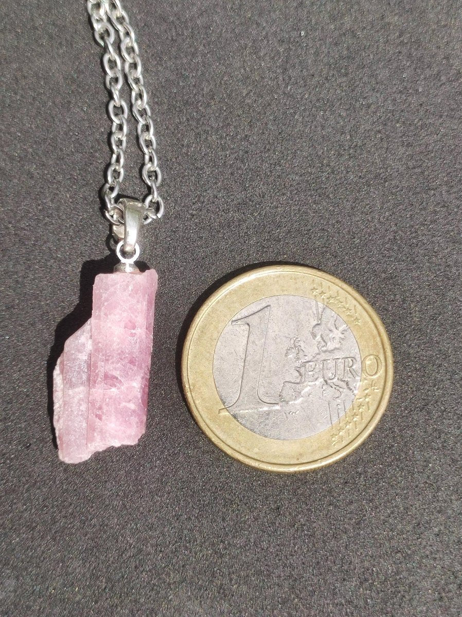 Turmalin pink / rosa + 925 Sterling Silber Öse - Edelstein Kette Anhänger Natur Heilstein Kristall Geschenk Mann Frau Mutter Er Sie Freundin - Art of Nature Berlin