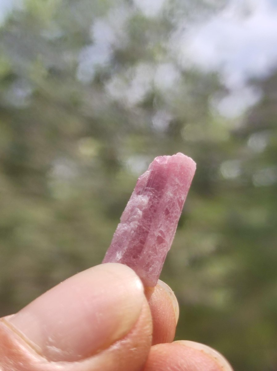 Turmalin pink / rosa + 925 Sterling Silber Öse - Edelstein Kette Anhänger Natur Heilstein Kristall Geschenk Mann Frau Mutter Er Sie Freundin - Art of Nature Berlin