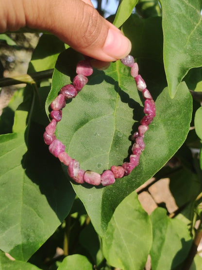 Turmalin pink rosa ~ Stretch Armband - Natur Rarität edel Heilstein Damen Schmuck Geschenk Frau Mutter Mann Unisex Er Sie - Art of Nature Berlin