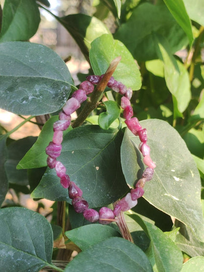 Turmalin pink rosa ~ Stretch Armband - Natur Rarität edel Heilstein Damen Schmuck Geschenk Frau Mutter Mann Unisex Er Sie - Art of Nature Berlin