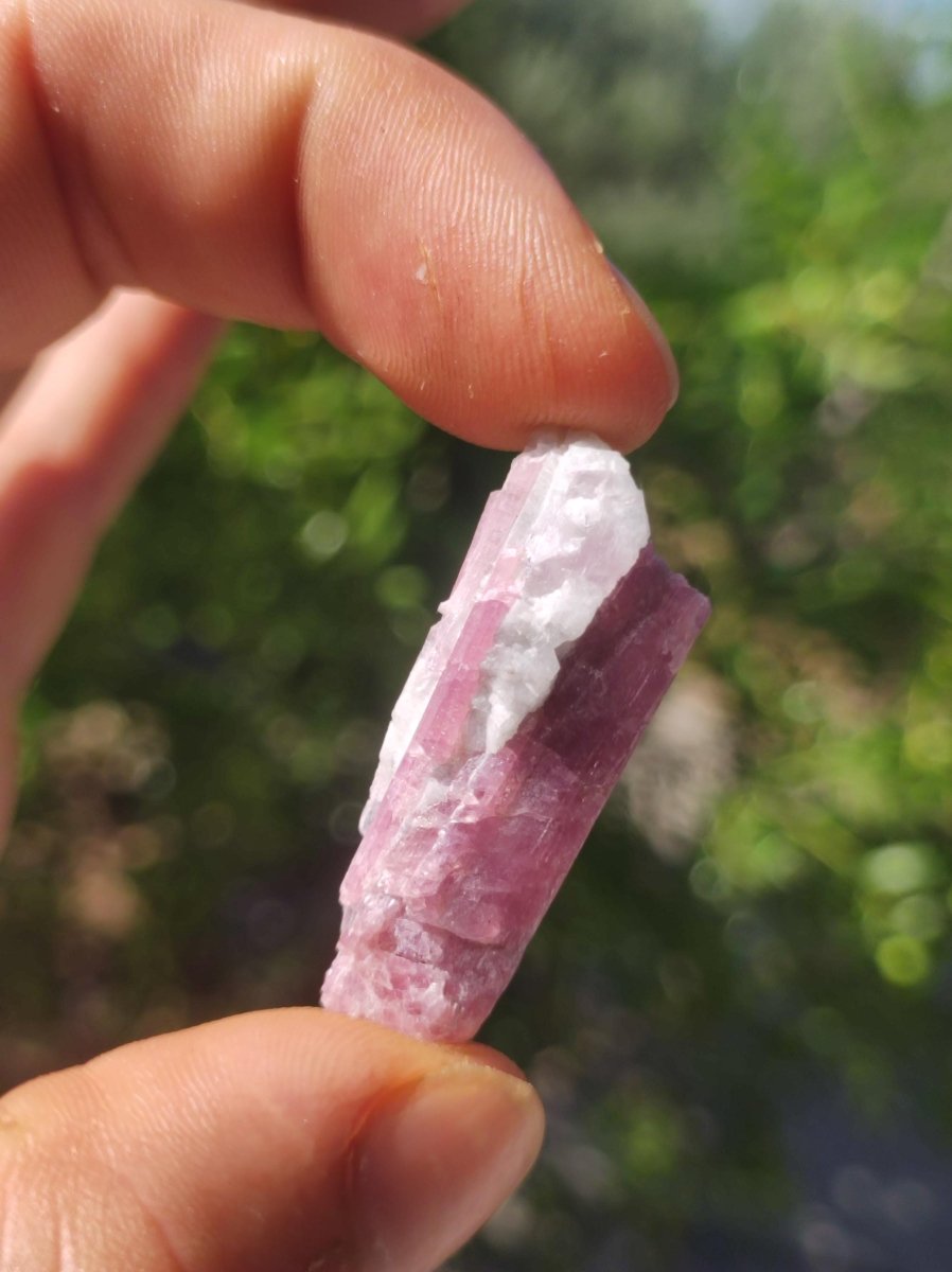 Turmalin Quarz Pink Rosa roh Sammler Stufen Rarität Edelstein Deko Kristall Heilstein Mineral Kollektion Energie Natur Meditation HIPPIE - Art of Nature Berlin