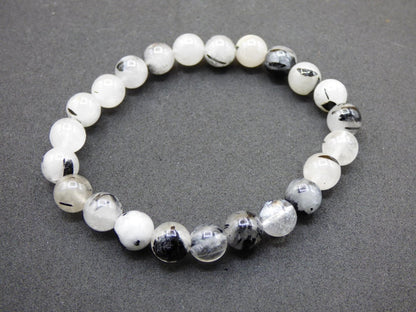 Turmalin Quarz / Rutilquarz schwarz Edelstein Armband GOA Hippie Boho Ethno Natur Heilstein Mann Frau Geschenk Sternzeichen Turmalinquarz - Art of Nature Berlin