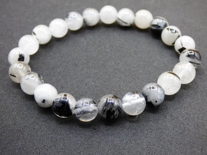 Turmalin Quarz / Rutilquarz schwarz Edelstein Armband GOA Hippie Boho Ethno Natur Heilstein Mann Frau Geschenk Sternzeichen Turmalinquarz - Art of Nature Berlin