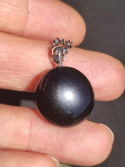 Turmalin schwarz - 925 Silber - Edelstein Kette Anhänger Natur Heilstein Kristall Geschenk Mann Frau Mutter Vater Er Sie Freund Rarität dark - Art of Nature Berlin