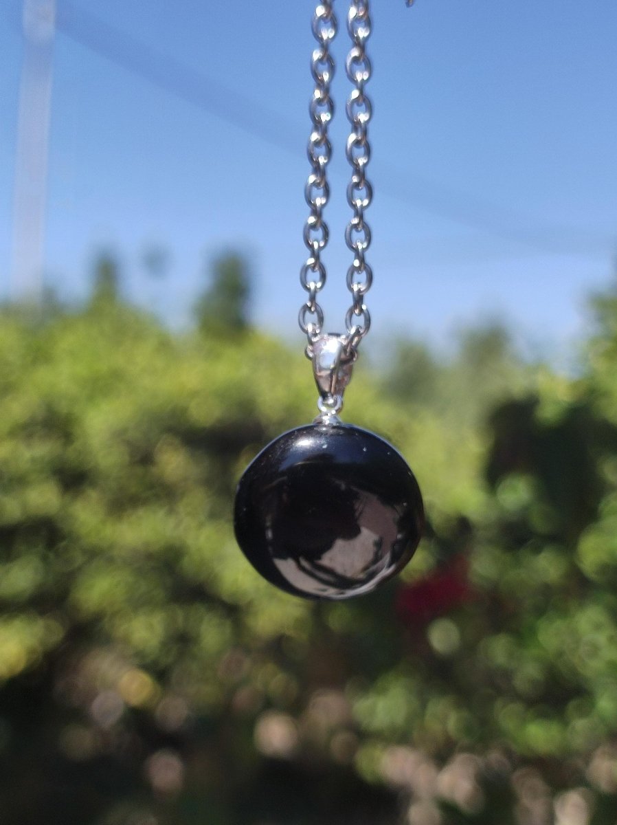 Turmalin schwarz - 925 Silber - Edelstein Kette Anhänger Natur Heilstein Kristall Geschenk Mann Frau Mutter Vater Er Sie Freund Rarität dark - Art of Nature Berlin
