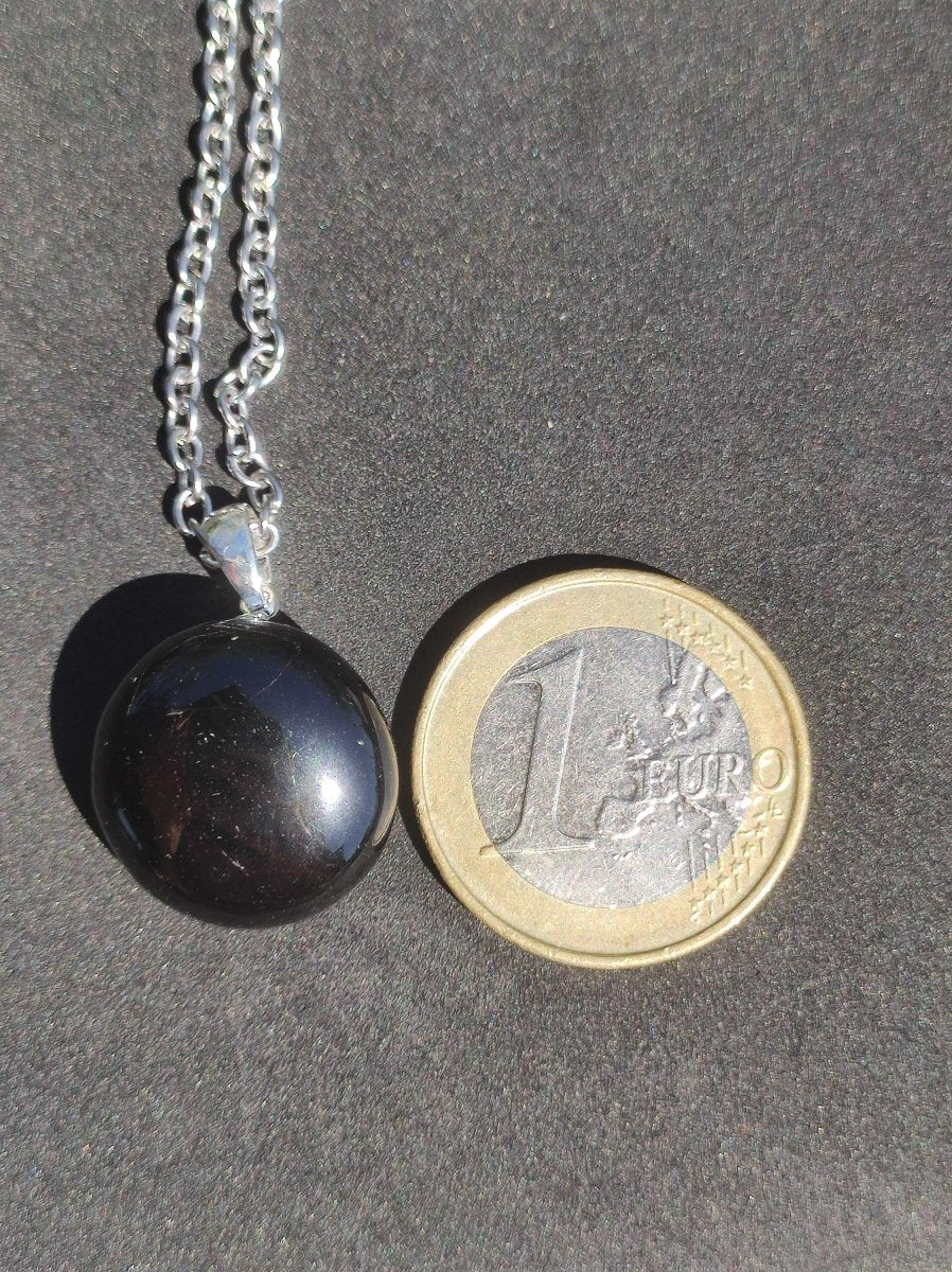 Turmalin schwarz - 925 Silber - Edelstein Kette Anhänger Natur Heilstein Kristall Geschenk Mann Frau Mutter Vater Er Sie Freund Rarität dark - Art of Nature Berlin