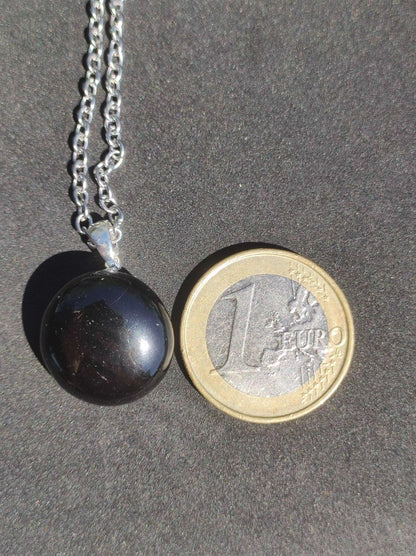 Turmalin schwarz - 925 Silber - Edelstein Kette Anhänger Natur Heilstein Kristall Geschenk Mann Frau Mutter Vater Er Sie Freund Rarität dark - Art of Nature Berlin