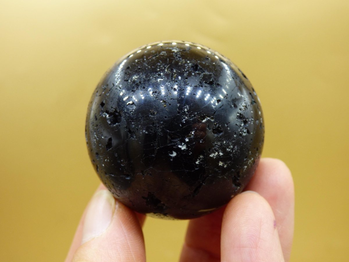 Turmalin schwarz / Schörl ~ Magische Edelstein Kugel Massage & Deko Sphere Crystal Spielkugel Meditation ~HIPPIE ~GOA~Boho~Ethno~Heilstein - Art of Nature Berlin