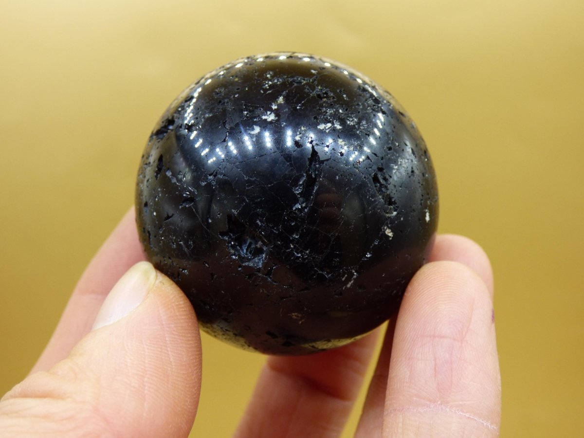 Turmalin schwarz / Schörl ~ Magische Edelstein Kugel Massage & Deko Sphere Crystal Spielkugel Meditation ~HIPPIE ~GOA~Boho~Ethno~Heilstein - Art of Nature Berlin