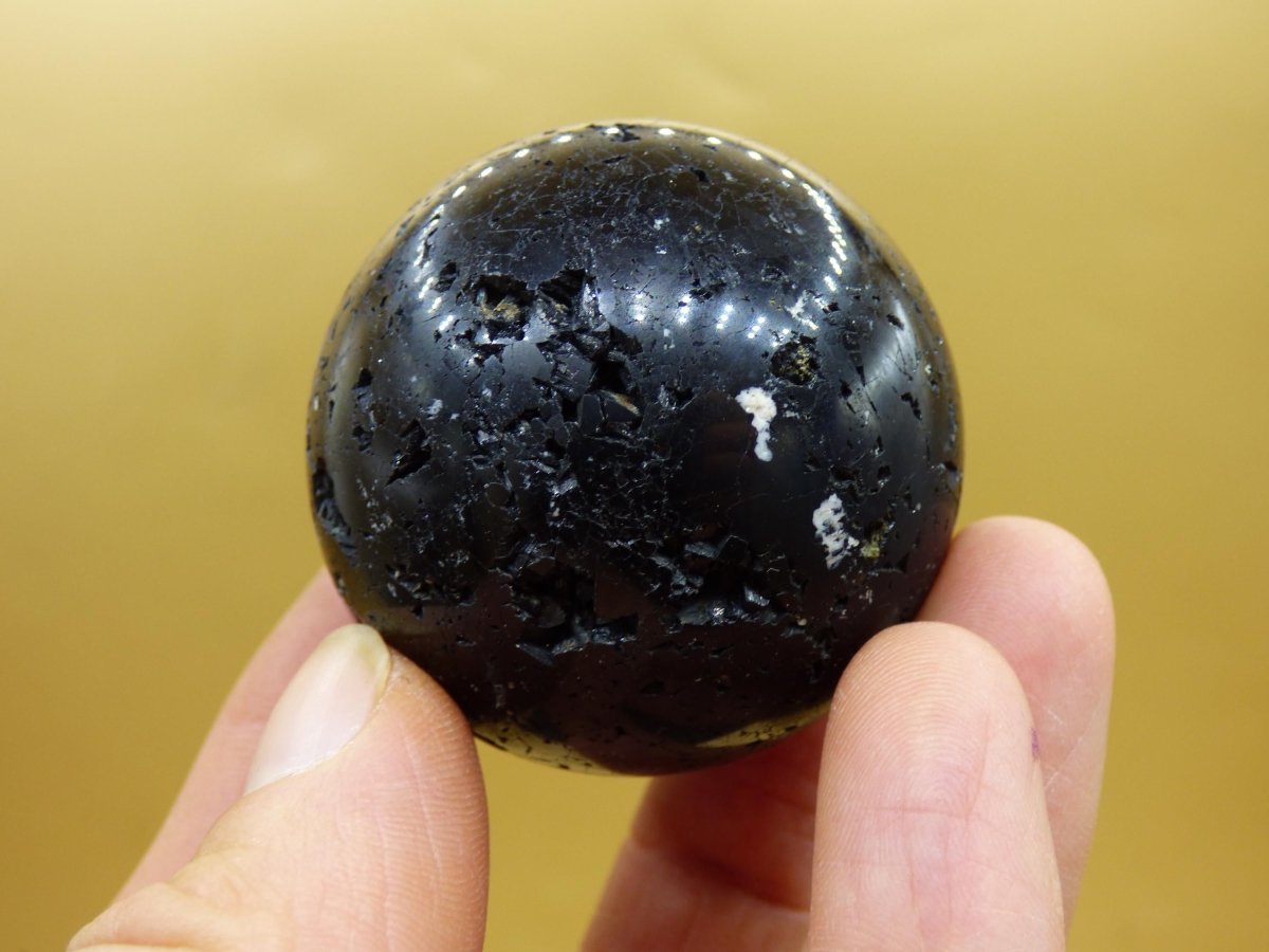 Turmalin schwarz / Schörl ~ Magische Edelstein Kugel Massage & Deko Sphere Crystal Spielkugel Meditation ~HIPPIE ~GOA~Boho~Ethno~Heilstein - Art of Nature Berlin