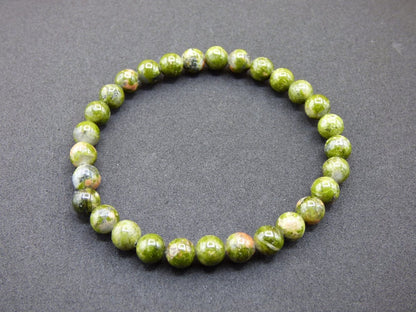 Unakit / Epidot - Edelstein Armband grün GOA Hippie Boho Natur Heilstein Geschenk Er Sie Mann Frau Freund Rarität Kraft Energie Kraft Chakra - Art of Nature Berlin