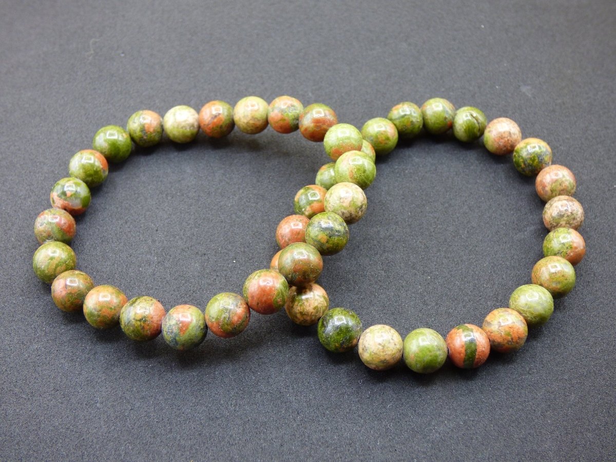 Unakit / Epidot - Edelstein Armband grün GOA Hippie Boho Natur Heilstein Geschenk Er Sie Mann Frau Freund Rarität Kraft Energie Kraft Chakra - Art of Nature Berlin