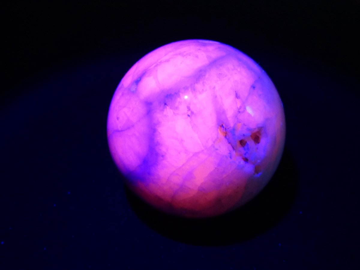 UV Aktiv Mangano Calcit + Epidot *Rarität* rosa Pink Herz Kristall Edelstein Deko Haus Altar Sammler Mineral Selten Rarität Heilstein - Art of Nature Berlin