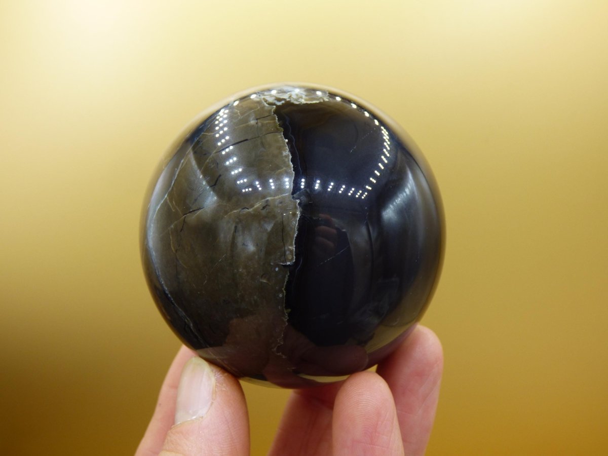 UV AKTIV Volcanic Achat - Edelstein Kugel Deko Sphere Massage Kristall Sammler Meditation Heilstein Frau Mann Geschenk Er Sie Haus Energie - Art of Nature Berlin