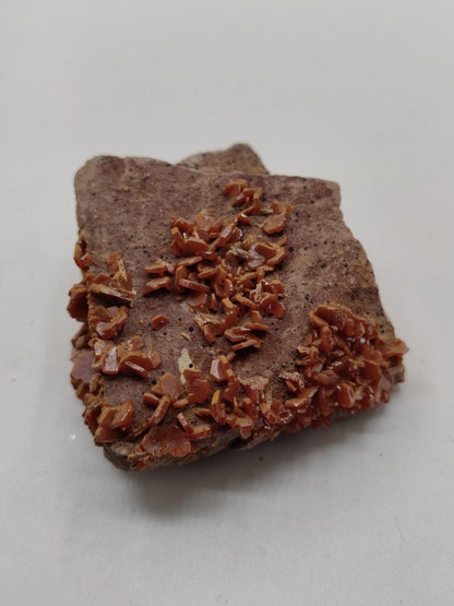 Vanadinit Kristallstufe – Rot-orange hexagonale Kristalle auf Matrix | Mineral Sammlerstufe Kristall Stufe Rarität Unikat Geschenk Marokko - Art of Nature Berlin