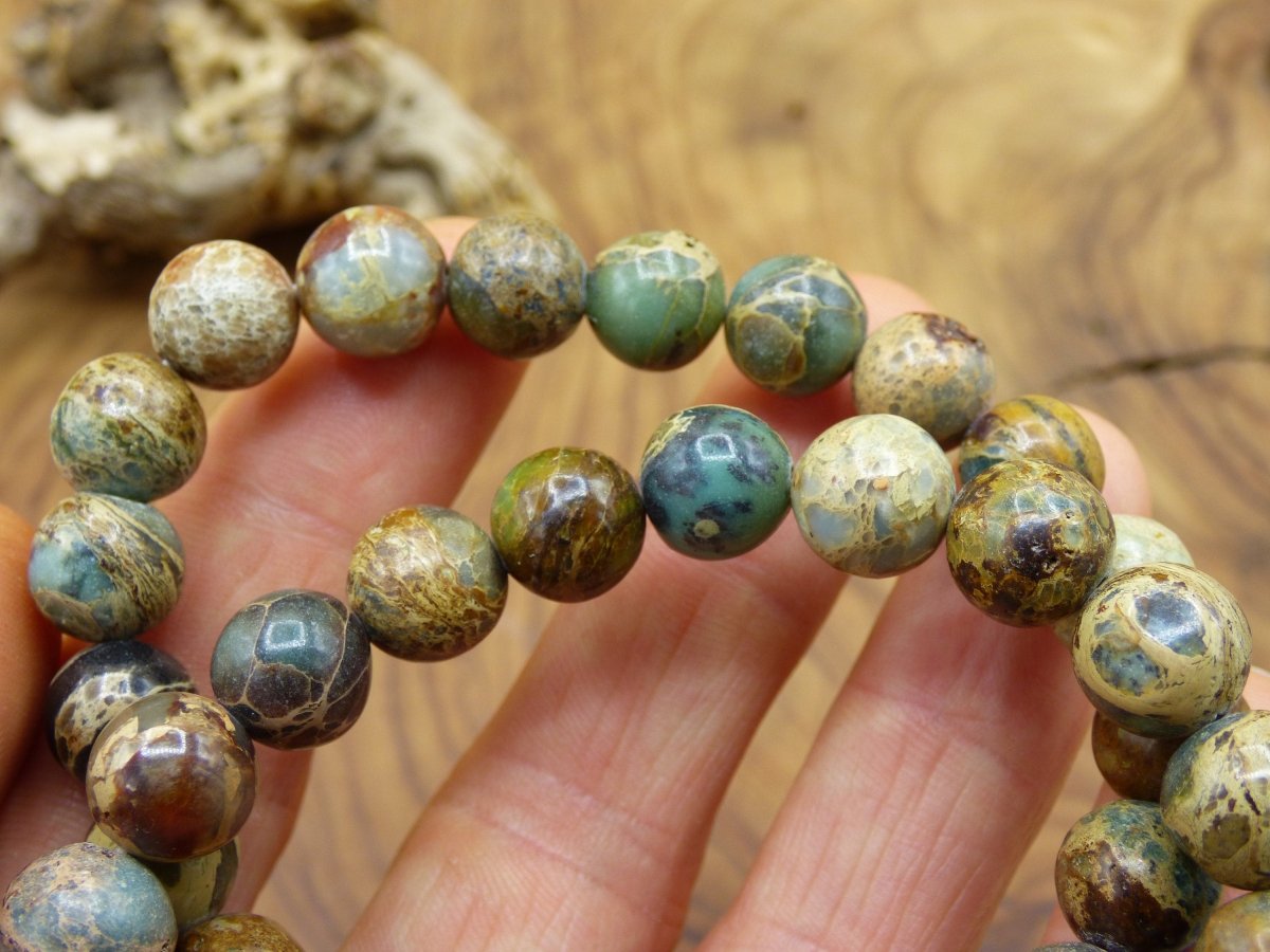 Variscite ~ Edelstein Stretch Armband ~ GOA ~ Hippie ~Boho ~Ethno ~Indie ~Nature ~Heilstein ~Magie ~Rarität - Art of Nature Berlin