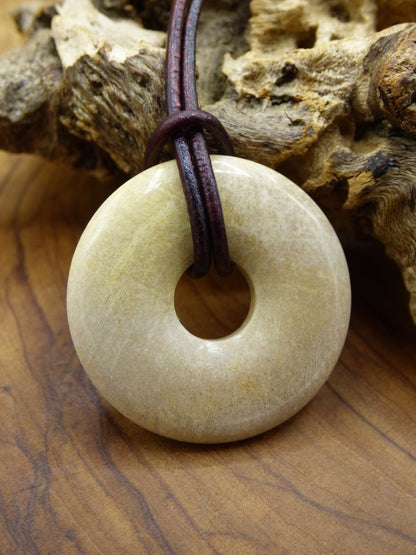 Versteinertes Holz Donut ~ Edelstein Kette ~HIPPIE ~GOA ~Boho ~Ethno ~Nature ~Heilstein - Art of Nature Berlin