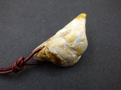 Versteinertes Holz ~ Edelstein Kette Heilstein Er Sie Mann Frau Geschenk Glück Anhänger HIPPIE GOA Boho Tibet Ethno Natur Unikat - Art of Nature Berlin