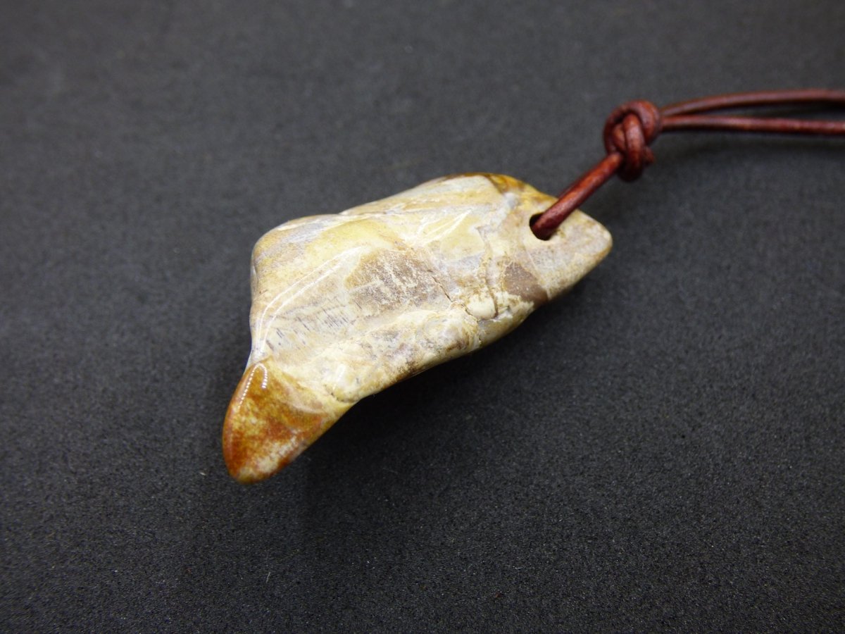 Versteinertes Holz ~ Edelstein Kette Heilstein Er Sie Mann Frau Geschenk Glück Anhänger HIPPIE GOA Boho Tibet Ethno Natur Unikat - Art of Nature Berlin