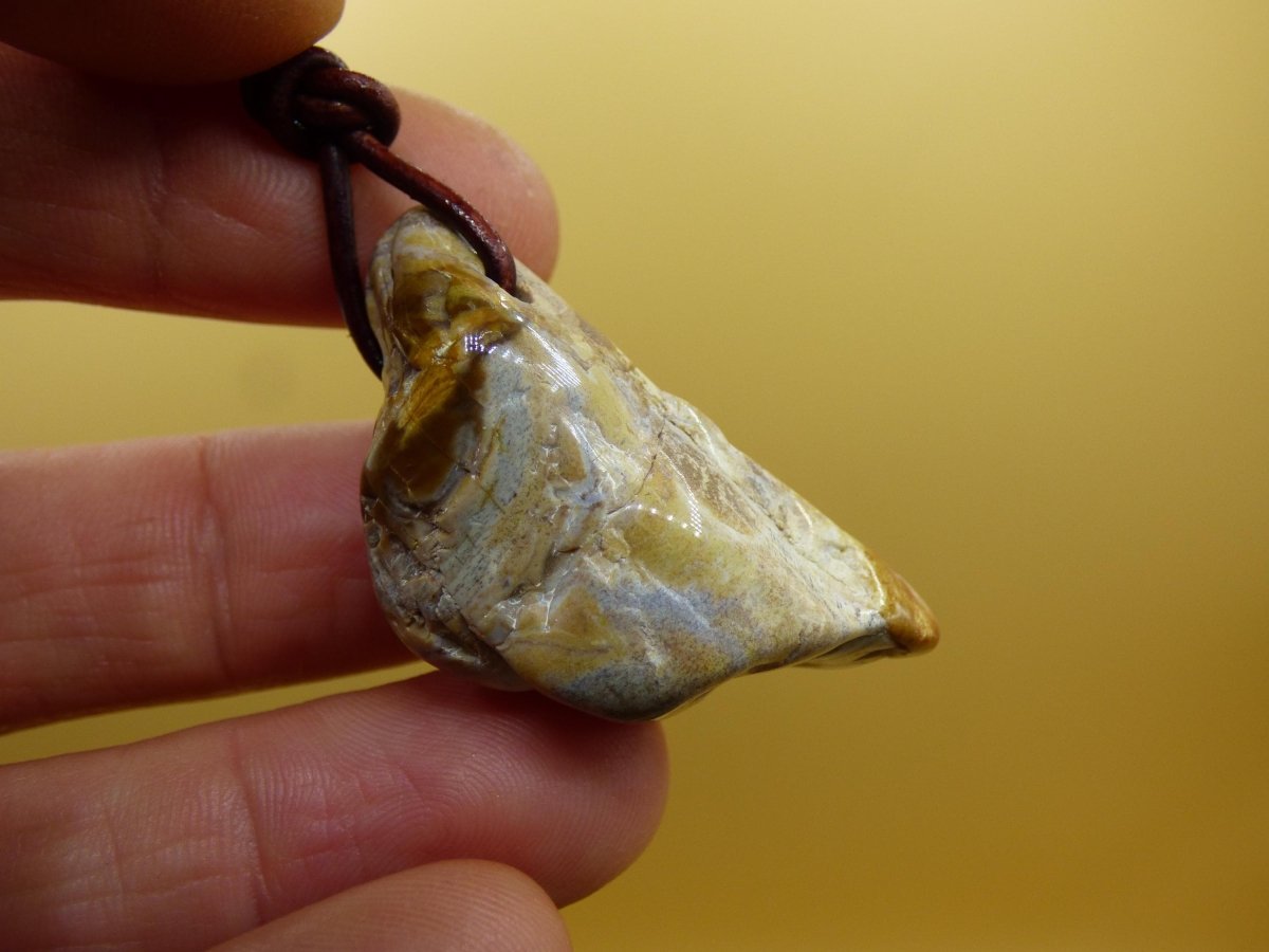 Versteinertes Holz ~ Edelstein Kette Heilstein Er Sie Mann Frau Geschenk Glück Anhänger HIPPIE GOA Boho Tibet Ethno Natur Unikat - Art of Nature Berlin