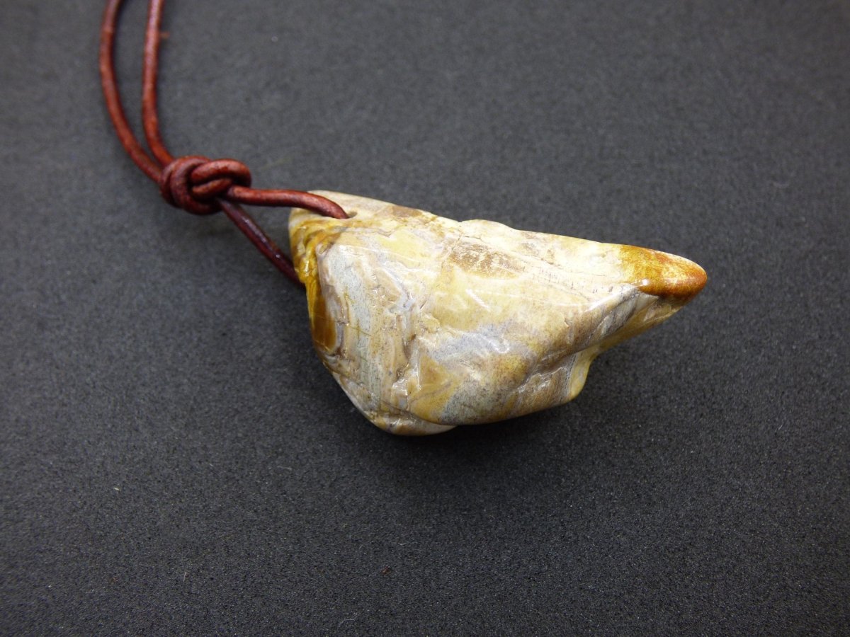 Versteinertes Holz ~ Edelstein Kette Heilstein Er Sie Mann Frau Geschenk Glück Anhänger HIPPIE GOA Boho Tibet Ethno Natur Unikat - Art of Nature Berlin