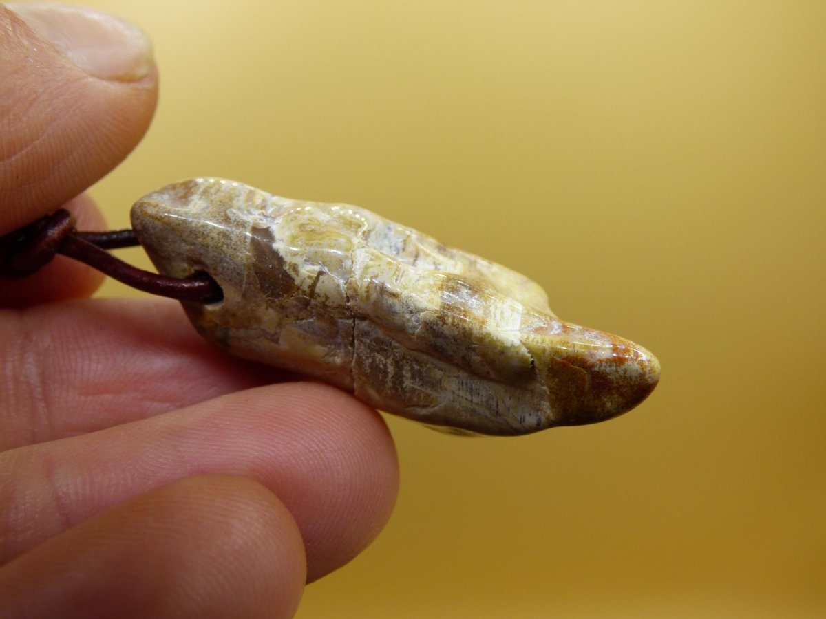 Versteinertes Holz ~ Edelstein Kette Heilstein Er Sie Mann Frau Geschenk Glück Anhänger HIPPIE GOA Boho Tibet Ethno Natur Unikat - Art of Nature Berlin