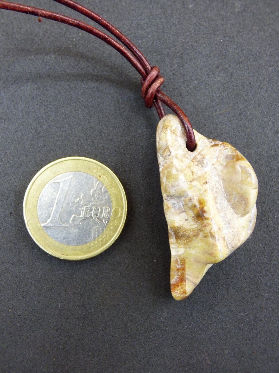 Versteinertes Holz ~ Edelstein Kette Heilstein Er Sie Mann Frau Geschenk Glück Anhänger HIPPIE GOA Boho Tibet Ethno Natur Unikat - Art of Nature Berlin