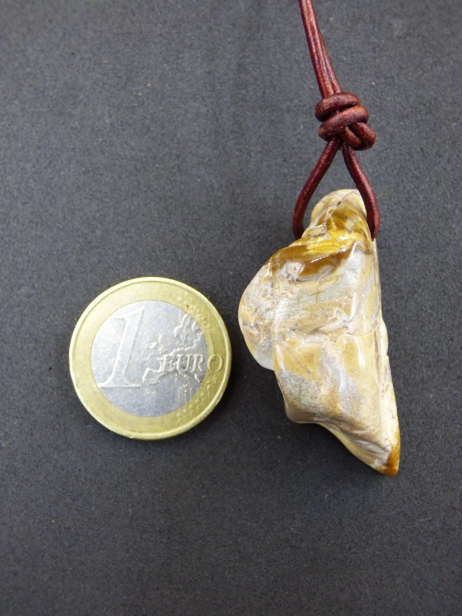 Versteinertes Holz ~ Edelstein Kette Heilstein Er Sie Mann Frau Geschenk Glück Anhänger HIPPIE GOA Boho Tibet Ethno Natur Unikat - Art of Nature Berlin