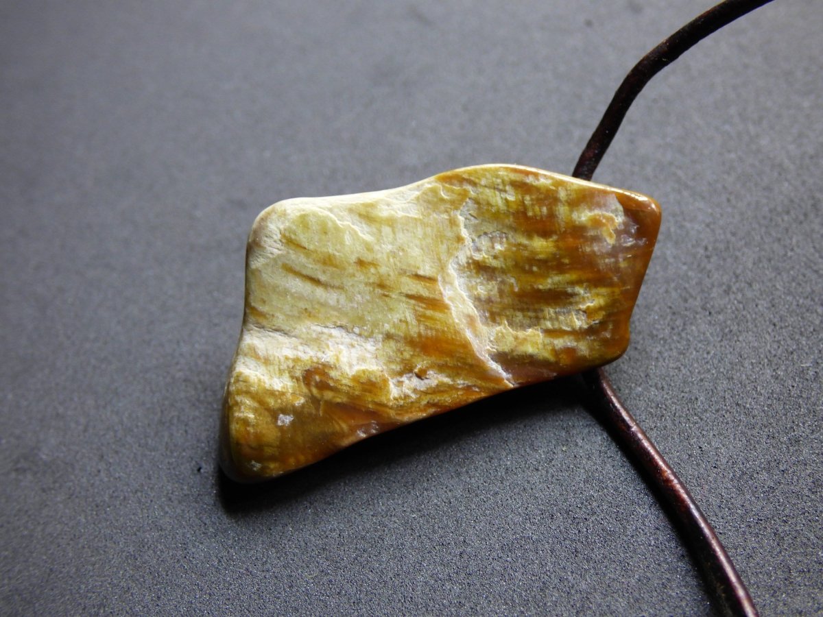 Versteinertes Holz ~ Edelstein Kette ~HIPPIE ~GOA ~Boho ~Ethno ~Nature ~Heilstein - Art of Nature Berlin