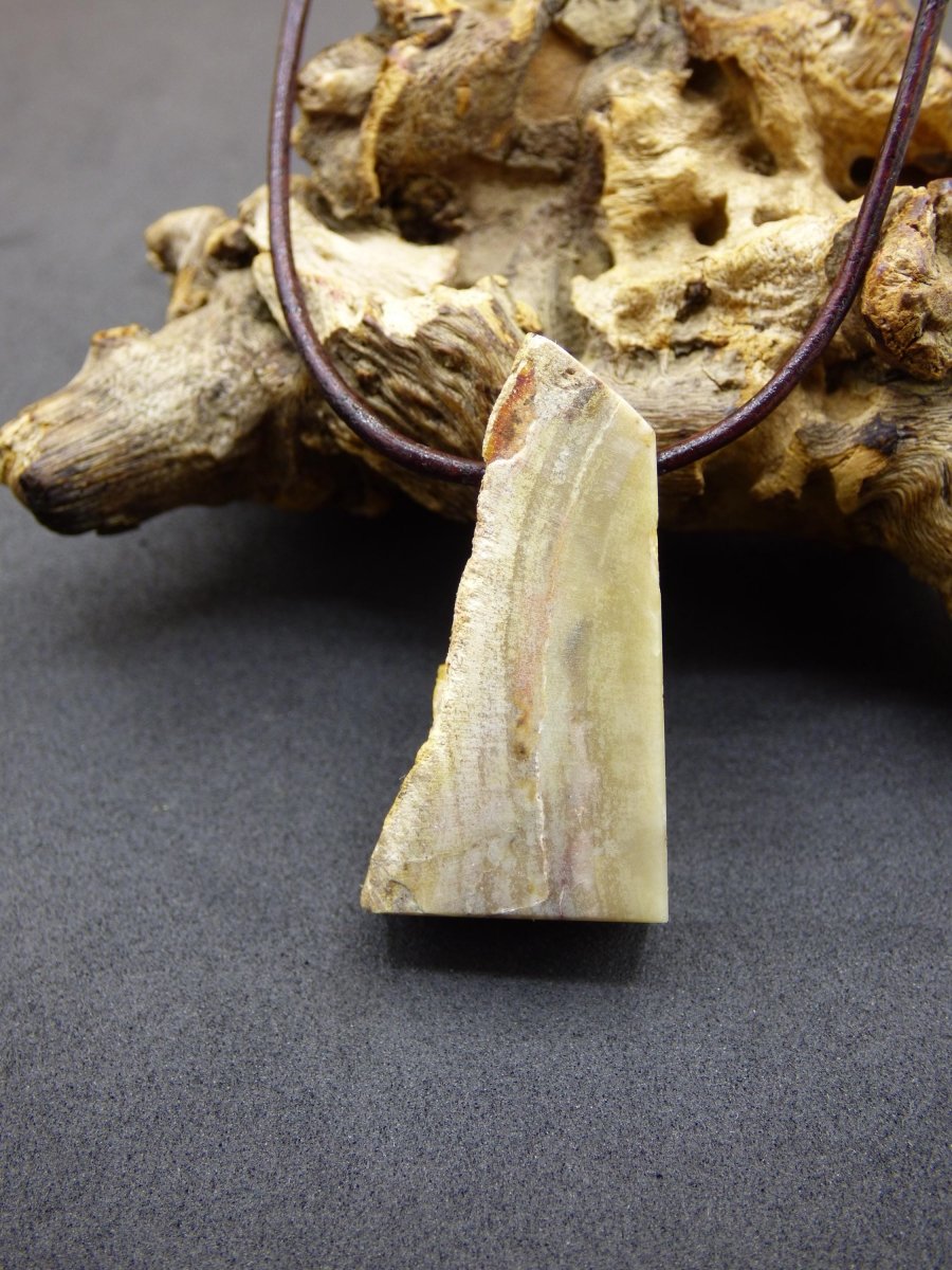 Versteinertes Holz ~ Edelstein Kette ~HIPPIE ~GOA ~Boho ~Ethno ~Nature ~Heilstein - Art of Nature Berlin