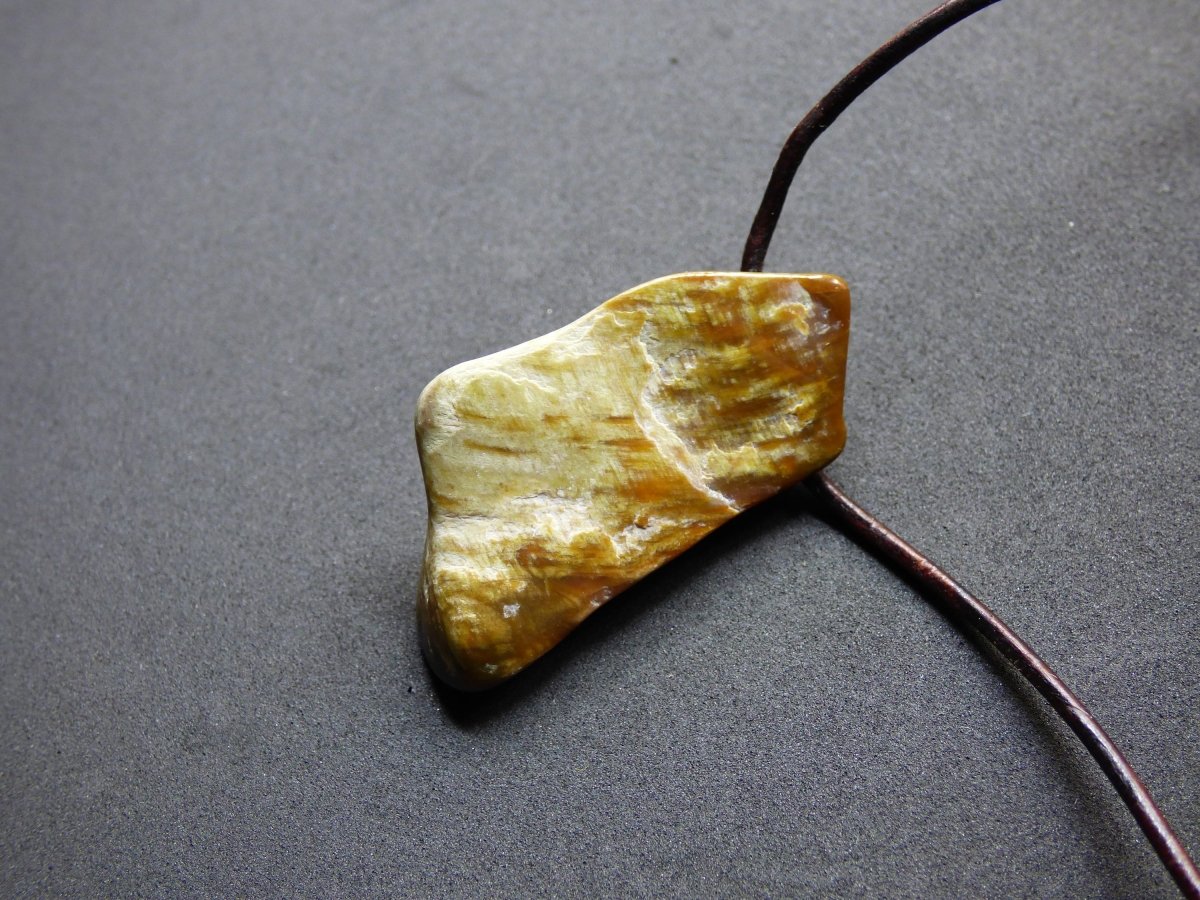 Versteinertes Holz ~ Edelstein Kette ~HIPPIE ~GOA ~Boho ~Ethno ~Nature ~Heilstein - Art of Nature Berlin