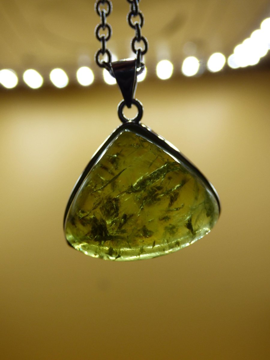 Vesuvianit grün AAA 925 Silber Edelstein Kette Natur Heilstein Kristall Rarität Anhänger Mann Frau Er Sie Geschenk Wunderschön Edel - Art of Nature Berlin