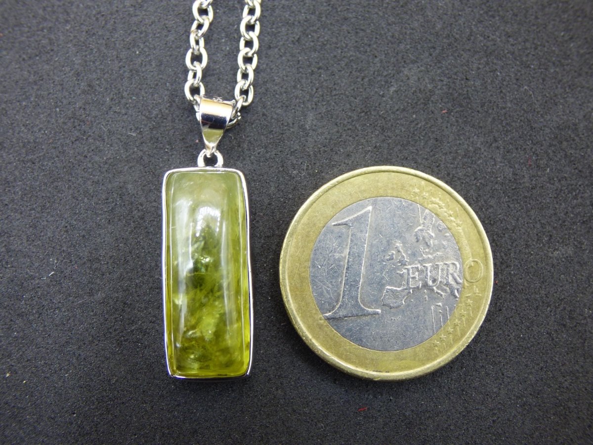Vesuvianit grün AAA 925 Silber Edelstein Kette Natur Heilstein Kristall Rarität Anhänger Mann Frau Er Sie Geschenk Wunderschön Edel - Art of Nature Berlin
