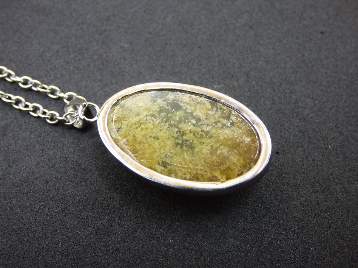 Vesuvianit grün AAA 925 Silber Edelstein Kette Natur Heilstein Kristall Rarität Anhänger Mann Frau Er Sie Geschenk Wunderschön Edel - Art of Nature Berlin