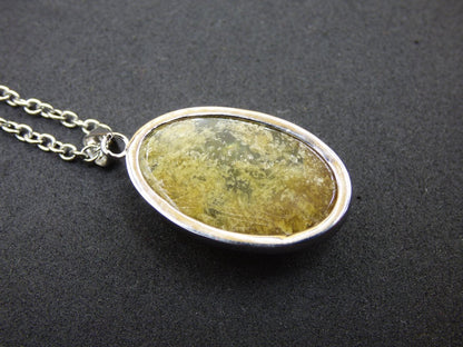 Vesuvianit grün AAA 925 Silber Edelstein Kette Natur Heilstein Kristall Rarität Anhänger Mann Frau Er Sie Geschenk Wunderschön Edel - Art of Nature Berlin