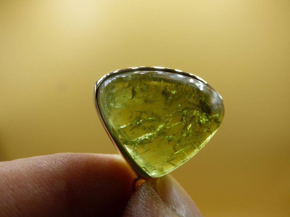 Vesuvianit grün AAA 925 Silber Edelstein Kette Natur Heilstein Kristall Rarität Anhänger Mann Frau Er Sie Geschenk Wunderschön Edel - Art of Nature Berlin