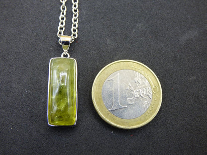 Vesuvianit grün AAA 925 Silber Edelstein Kette Natur Heilstein Kristall Rarität Anhänger Mann Frau Er Sie Geschenk Wunderschön Edel - Art of Nature Berlin