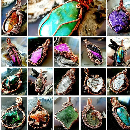 Video* Bergkristall cracked *~Wire~* ~ Edelstein Kette mit Kupferdraht ~HIPPIE ~GOA ~Boho ~Ethno ~Nature ~Heilstein ~Energy ~Chakra - Art of Nature Berlin