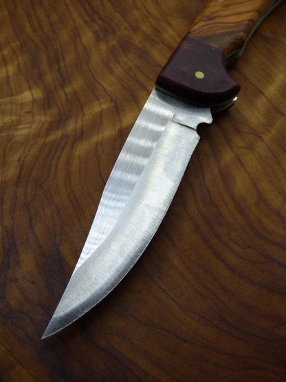 Wunderschönes Messer aus Olivenholz + Epoxidharz Handarbeit Outdoor Utensil Geschenk Mann Bruder Sohn Vater Sammler besonders hochwertig - Art of Nature Berlin