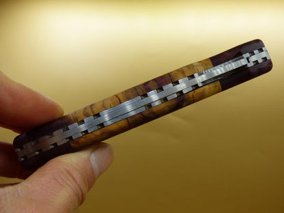 Wunderschönes Messer aus Olivenholz + Epoxidharz Handarbeit Outdoor Utensil Geschenk Mann Bruder Sohn Vater Sammler besonders hochwertig - Art of Nature Berlin