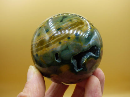 XL 8 Adern Ocean Jaspis Orbicular - Edelstein Kugel Natur Heilstein Deko Kristall Geschenk Er Sie Mann Frau Haus Wohnung Energie Selten - Art of Nature Berlin