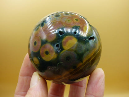 XL 8 Adern Ocean Jaspis Orbicular - Edelstein Kugel Natur Heilstein Deko Kristall Geschenk Er Sie Mann Frau Haus Wohnung Energie Selten - Art of Nature Berlin