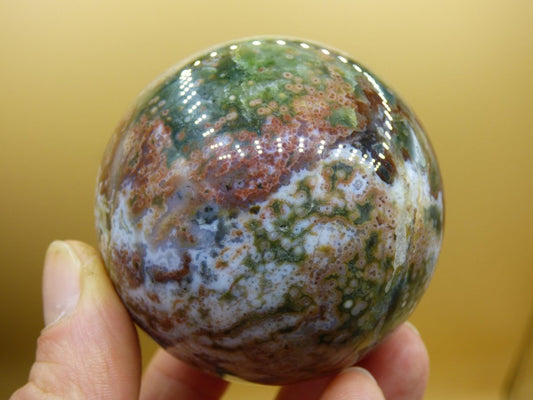 XL 8 Adern Ocean Jaspis Orbicular - Edelstein Kugel Natur Heilstein Deko Kristall Geschenk Er Sie Mann Frau Haus Wohnung Energie Selten - Art of Nature Berlin