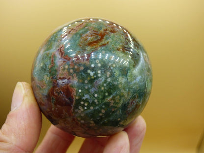 XL 8 Adern Ocean Jaspis Orbicular - Edelstein Kugel Natur Heilstein Deko Kristall Geschenk Er Sie Mann Frau Haus Wohnung Energie Selten - Art of Nature Berlin