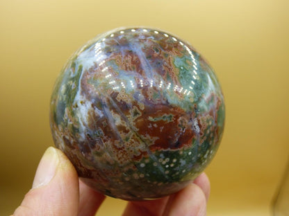 XL 8 Adern Ocean Jaspis Orbicular - Edelstein Kugel Natur Heilstein Deko Kristall Geschenk Er Sie Mann Frau Haus Wohnung Energie Selten - Art of Nature Berlin