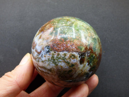 XL 8 Adern Ocean Jaspis Orbicular - Edelstein Kugel Natur Heilstein Deko Kristall Geschenk Er Sie Mann Frau Haus Wohnung Energie Selten - Art of Nature Berlin