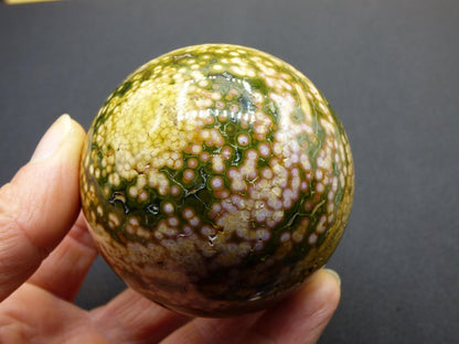 XL 8 Adern Ocean Jaspis Orbicular gelb - Edelstein Kugel Natur Heilstein Deko Kristall Geschenk Er Sie Mann Frau Haus Wohnung Energie Selten - Art of Nature Berlin