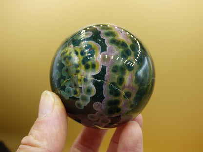 XL 8 Adern Ocean Jaspis Orbicular grün - Edelstein Kugel Natur Heilstein Deko Kristall Geschenk Er Sie Mann Frau Haus Wohnung Energie Selten - Art of Nature Berlin